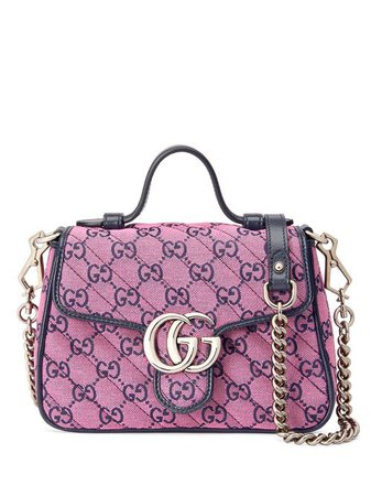 Gucci mini GG Marmont Multicolor top-handle bag pink & black 5835712UZCN - Farfetch