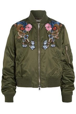 Embellished shell bomber jacket | ALEXANDER MCQUEEN | Sale up to 70% off | THE OUTNET