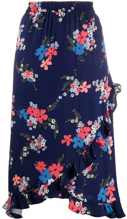floral printed midi skirt
