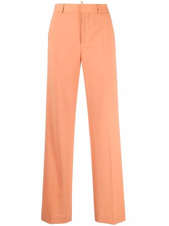 Dsquared2 logo-plaque tailored straight-leg trousers