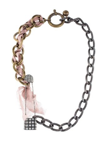 Lanvin Safety Pin Chain Necklace - Necklaces - LAN88982 | The RealReal