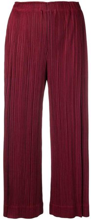 cropped pleated trousers