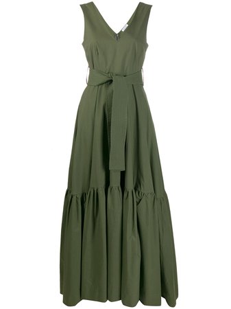 P.a.r.o.s.h. Tie-Waist Cotton Maxi Dress Ss20 | Farfetch.com