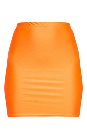 Neon Orange Disco Mini Skirt | Skirts | PrettyLittleThing USA