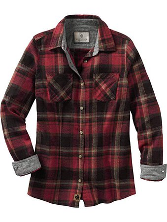 Legendary Whitetails Women's Cottage Escape Long Sleeve Button Up Flannel Shirt at Amazon Women’s Clothing store