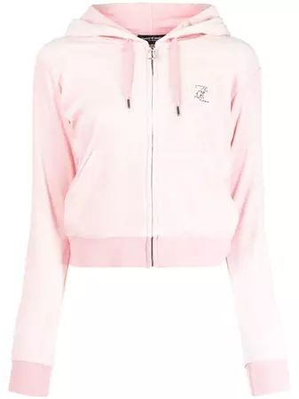 Juicy Couture Robertson logo-studded Zip Hoodie - Farfetch
