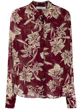 Dorothee Schumacher Translucent Florals fringed shirt - FARFETCH