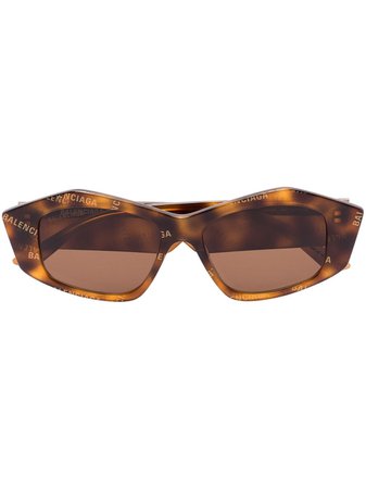Balenciaga Eyewear Cut rectangular-frame sunglasses - FARFETCH