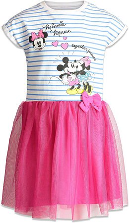 Amazon.com: Disney Toddler Girls' Minnie Mouse Tulle Dress, Blue/Pink (2T): Clothing