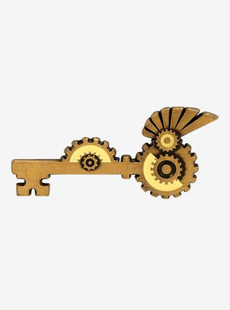Steampunk Key Enamel Pin