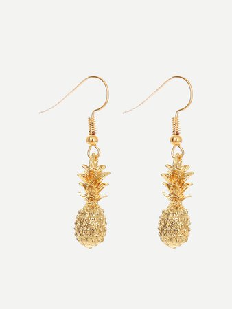 Pineapple Design Drop Earrings