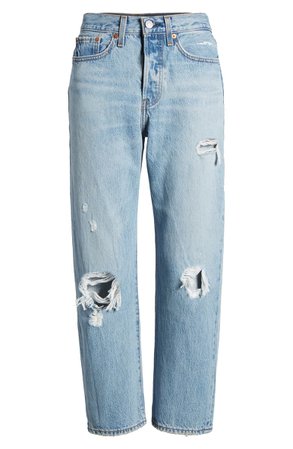 Levi's® Wedgie Ripped Straight Leg Jeans (Authentically Yours) | Nordstrom