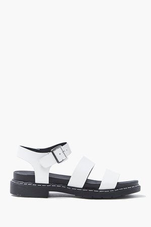 Faux Leather Caged Sandals | Forever 21