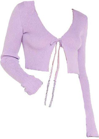 Topshop ribbed cropped purple cardigan