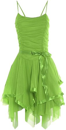 Amazon.com: MIXLOT Ladies Prom Strappy Evening Short Cocktail Party Layered Bridesmaid Dress Womens Size One Size (One Size, Lime): Clothing