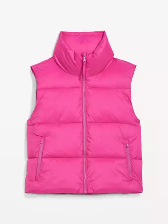 old navy pink puffer vest