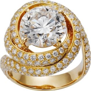 CRH4265800 - Trinity Ruban Solitaire - Yellow gold, diamonds - Cartier