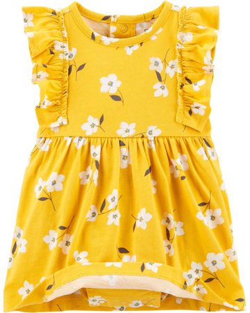 Baby Girl 2-Piece Floral Bodysuit Dress & Cardigan Set | Carters.com