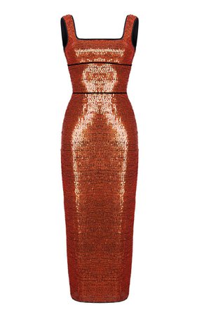 Sequin Midi Dress By Rasario | Moda Operandi