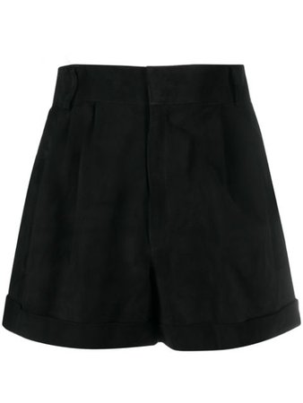Manokhi high-waisted suede shorts black AW20MANO203A997BLACKSUEDE - Farfetch