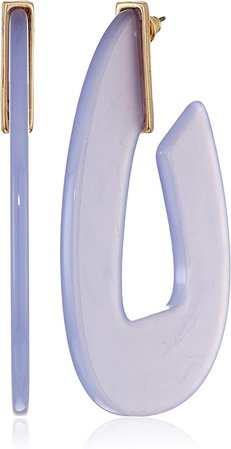 Amazon.com: Steve Madden Women's Pink Flat Geometric Shaped Yellow Gold-Tone Open Hoop Post Earrings, One Size: Clothing, Shoes & Jewelry