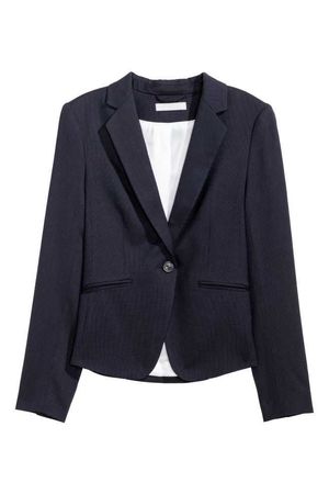 Fitted jacket - Dark blue - Ladies | H&M GB