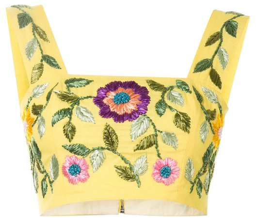 yellow floral tank top