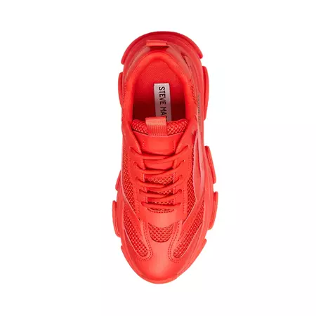 POSSESSION Red Platform Sneaker | Women's Lace Up Sneakers – Steve Madden