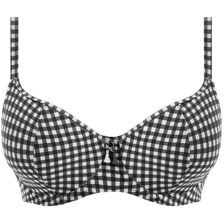 Freya Swim Check In Sweetheart Bikini Top Black White | AS201903MOM | Poinsettia - PoinsettiaStyle.co.uk