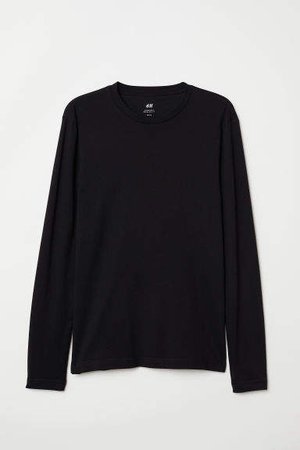 Long-sleeved Shirt Regular fit - Black