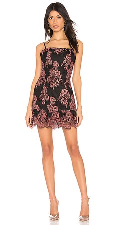 NBD Kayden Mini Dress in Clay Pink & Black | REVOLVE