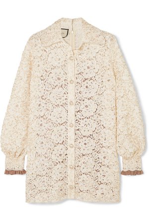 Gucci | Embroidered silk-lace mini dress | NET-A-PORTER.COM
