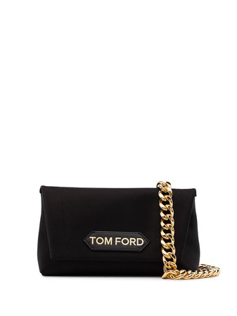 Shop TOM FORD logo-plaque leather mini bag with Express Delivery - FARFETCH