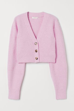 Rib-knit Cardigan - Light pink - Ladies | H&M US