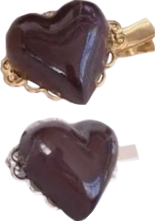 heart chocolate hair clips