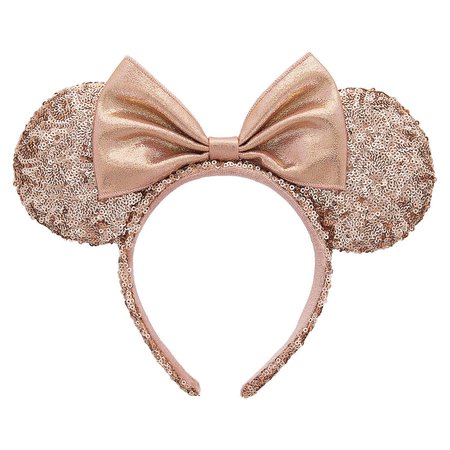 Minnie Mouse Rose Gold Sequined Ear Headband | shopDisney