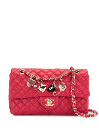 Chanel Pre-Owned 2009 dangling hearts Classic Flap shoulder bag