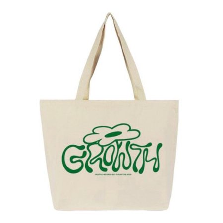 growth green tote bag