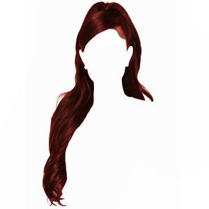 RED HAIR PNG HALF UP