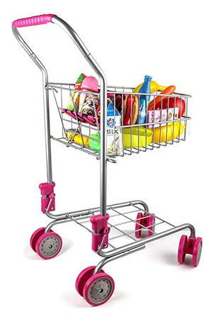 Amazon.com: Precious Toys Kids & Toddler Pretend Play Shopping Cart with Groceries: Toys & Games