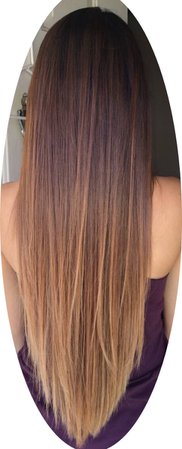 Long Brown Hair ombre