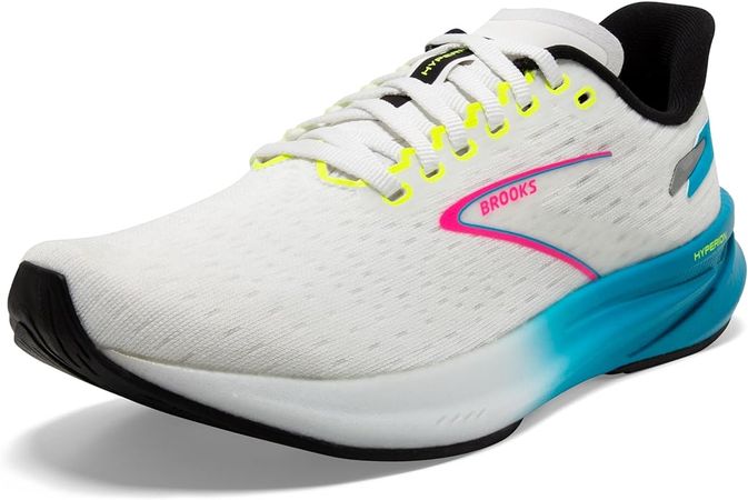 Amazon.com | Brooks Women’s Hyperion Neutral Running Shoe - White/Blue/Pink - 9.5 Medium | Road Running