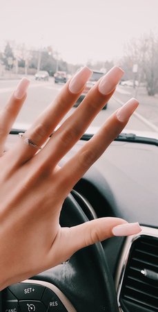 light pink acrylic nails
