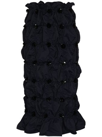 Shop SHUSHU/TONG Folding midi skirt with Express Delivery - FARFETCH