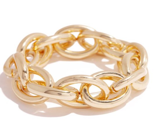 gold chunky chain bracelet PLT