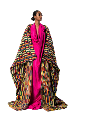 Imane Ayissi fashion formal coat pink dress