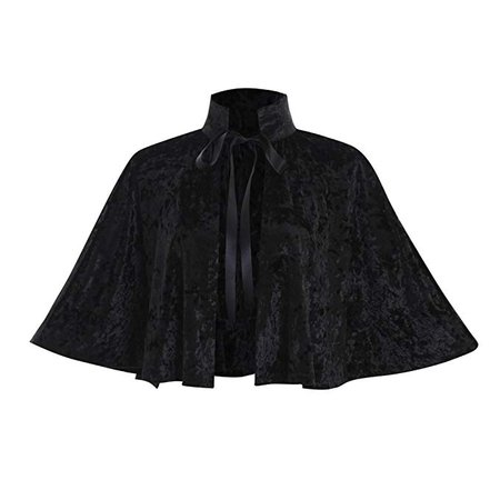 COUCOU Age Velvet Collar Shawl Short Cloak Cape Women Dress Accessories, Purple, One Size at Amazon Women’s Clothing store: