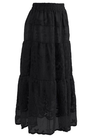 black skirt