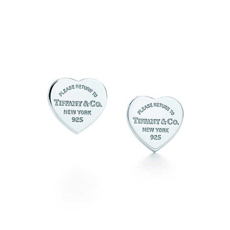 Return to Tiffany® mini heart tag earrings in sterling silver. | Tiffany & Co.