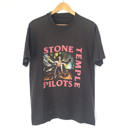 Vintage 1992 STONE TEMPLE PILOTS "Core" Band Shirt... - Depop